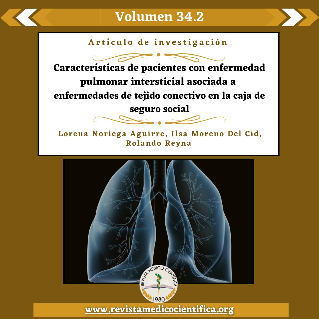 Caracteristicas de pacientes con enfermedad pulmonar intersticial asociada a enfermedades de tejido conectivo en la caja de seguro social